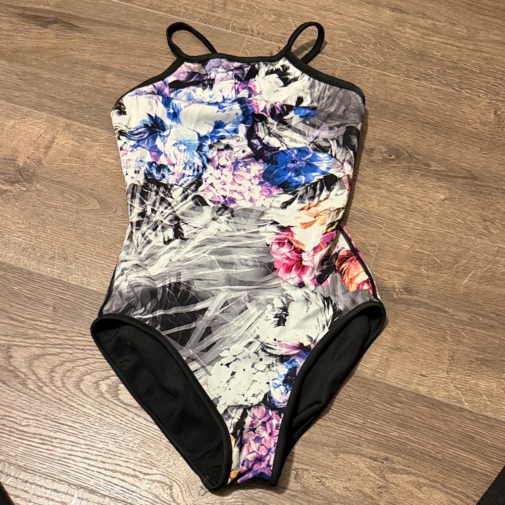 Floral double sided leotard ballet